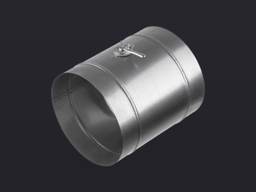 Дроссель-клапан круглый D125-L200 (0,5 мм RG20)