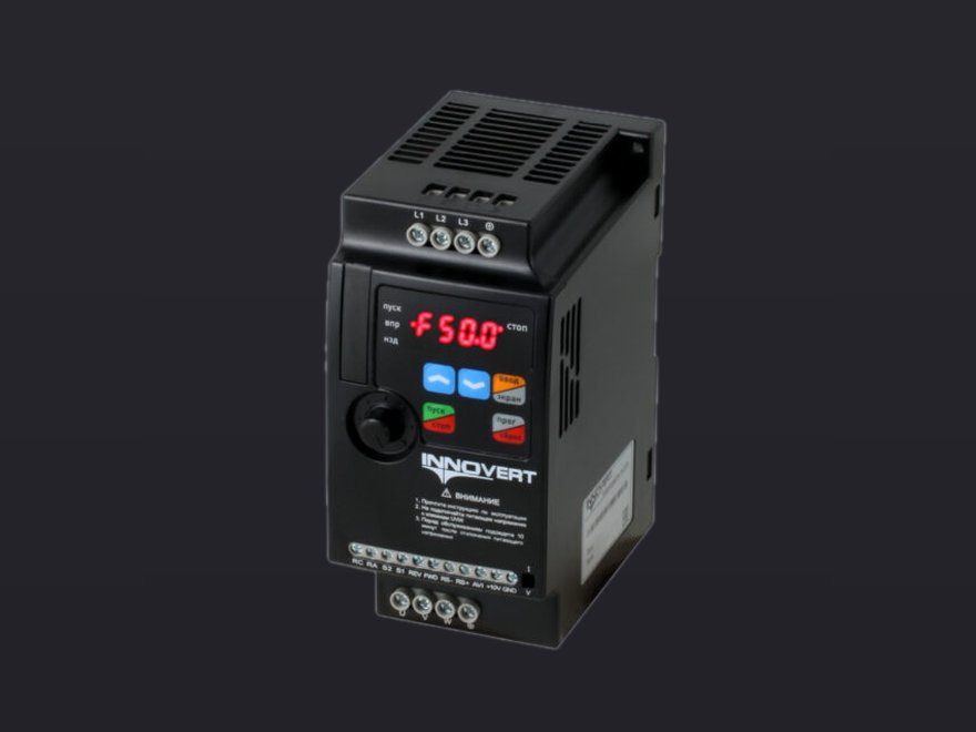 Преобразователь частоты INNOVERT VENT IVD401B43E (0,4 кВтx380 В), выходной ток 1,5 А